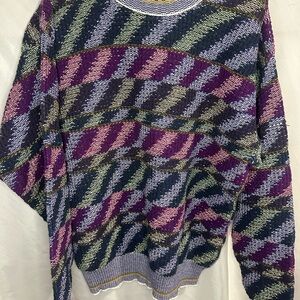 Alexander Julian Vibrant Striped Sweater